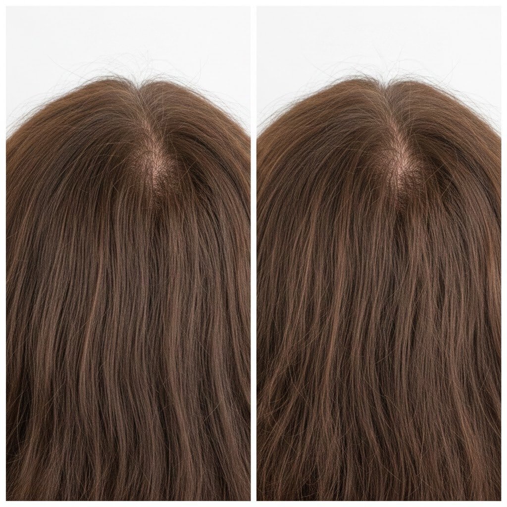 Come appaiono i capelli prima e dopo la perdita di capelli causata da Wegovy