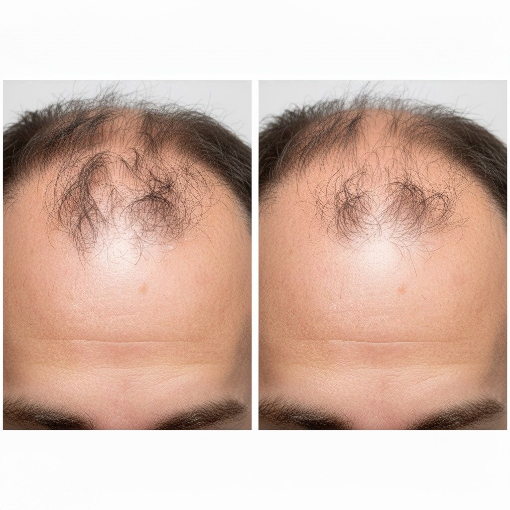 Como se apresenta a queda de cabelo associada à dermatite seborreica