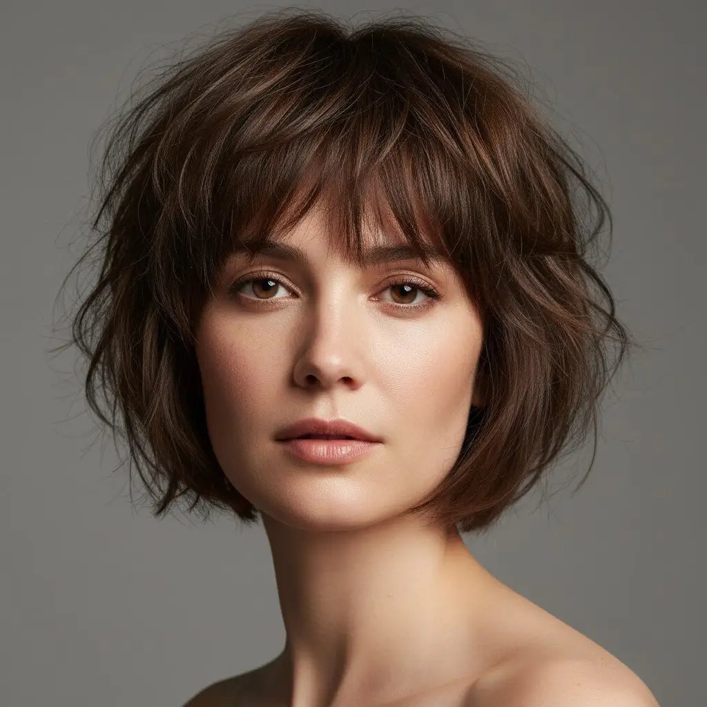 Corte de pelo corto asimétrico con un lado más largo
